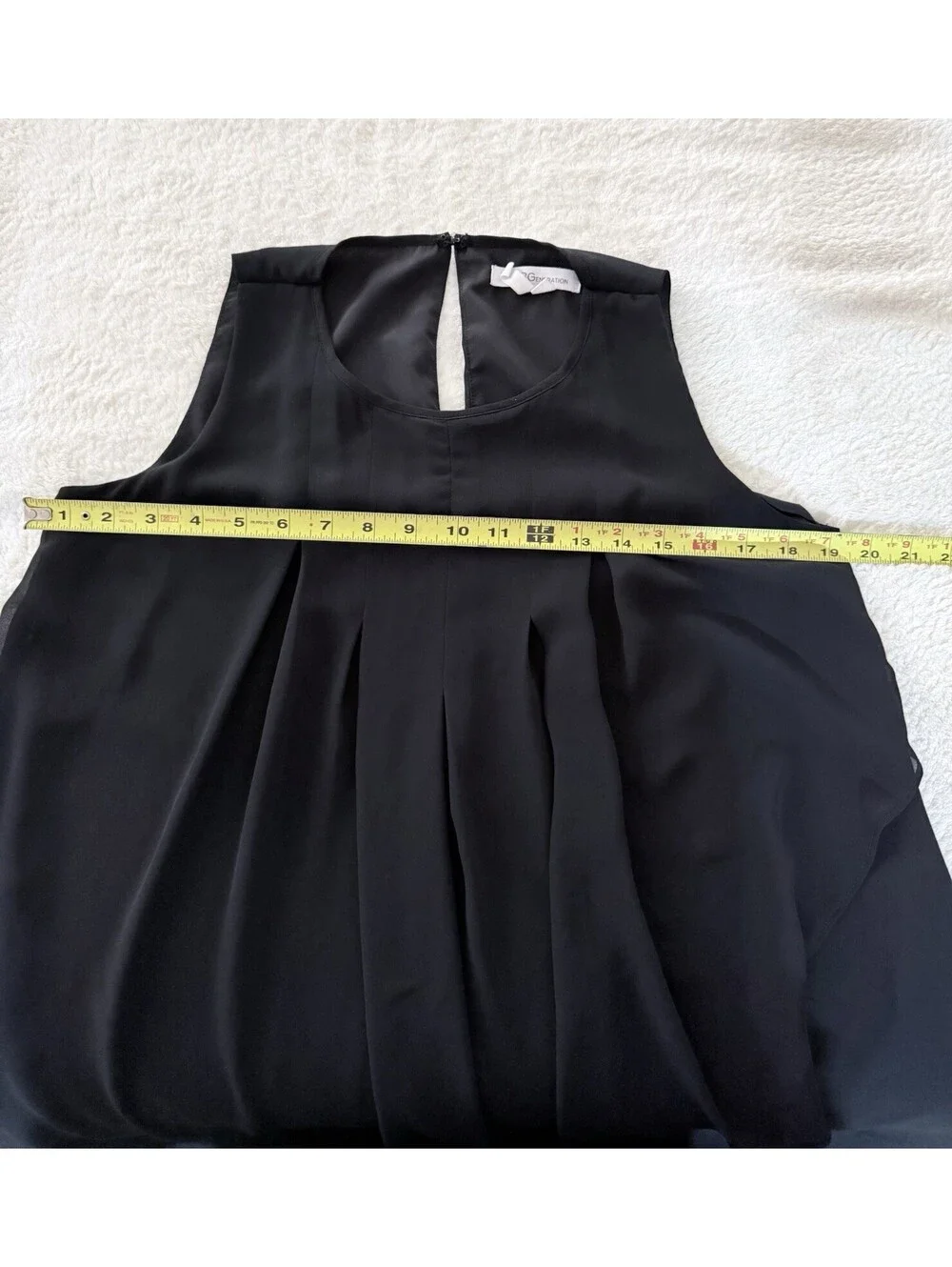 BCBGeneration Women’s Black Chiffon Midi Dress Size M Sleeveless Cocktail Party